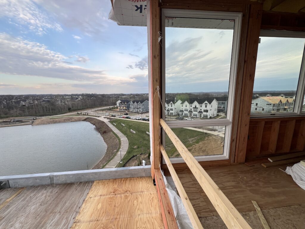 Construction site view from roof of Audere at Wildhorse