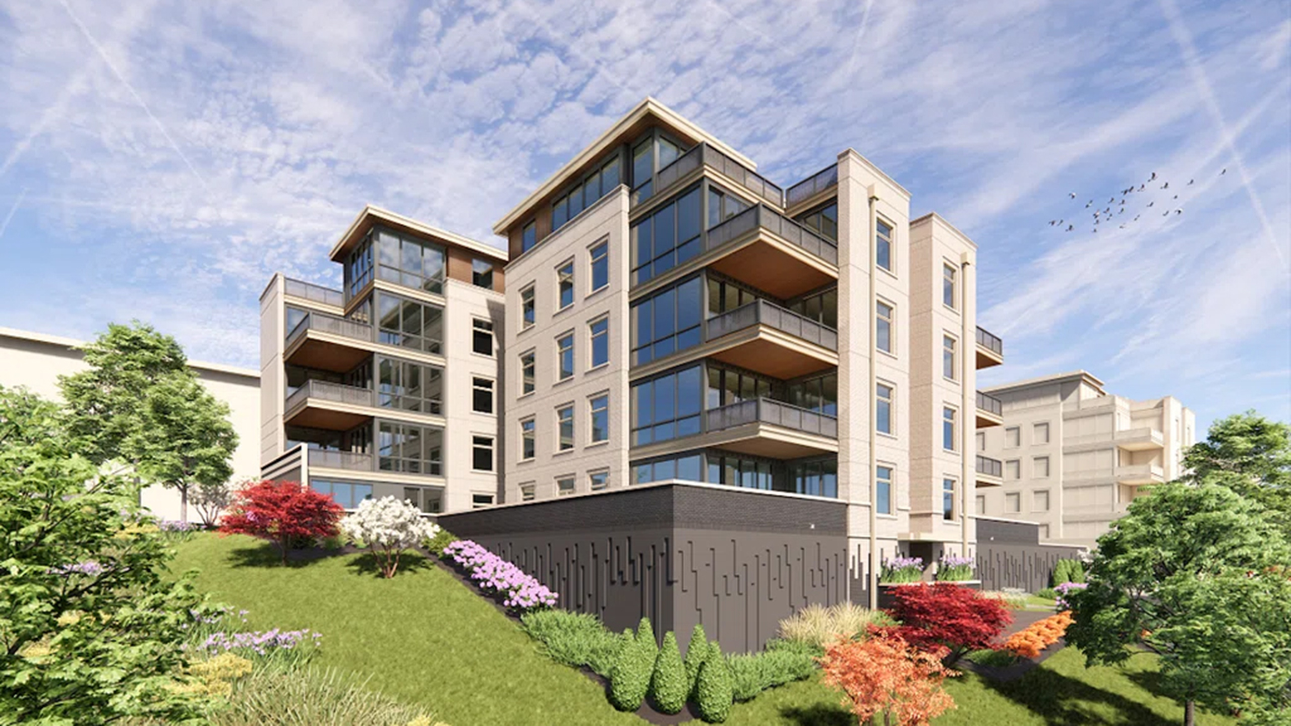 Artists rendering of modern condominium