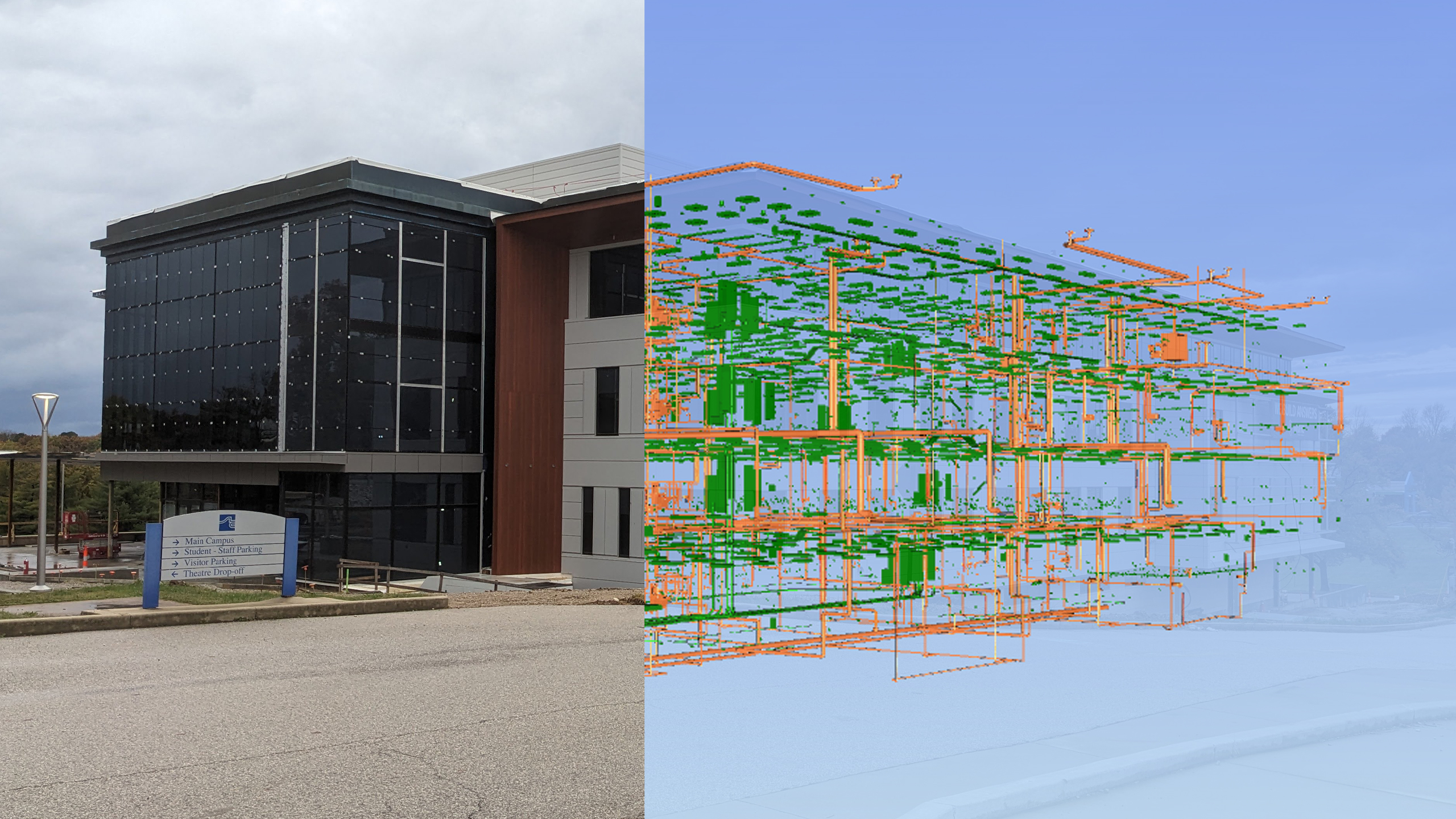 2nd Floor BIM modeling of higher education building in St. Louis
