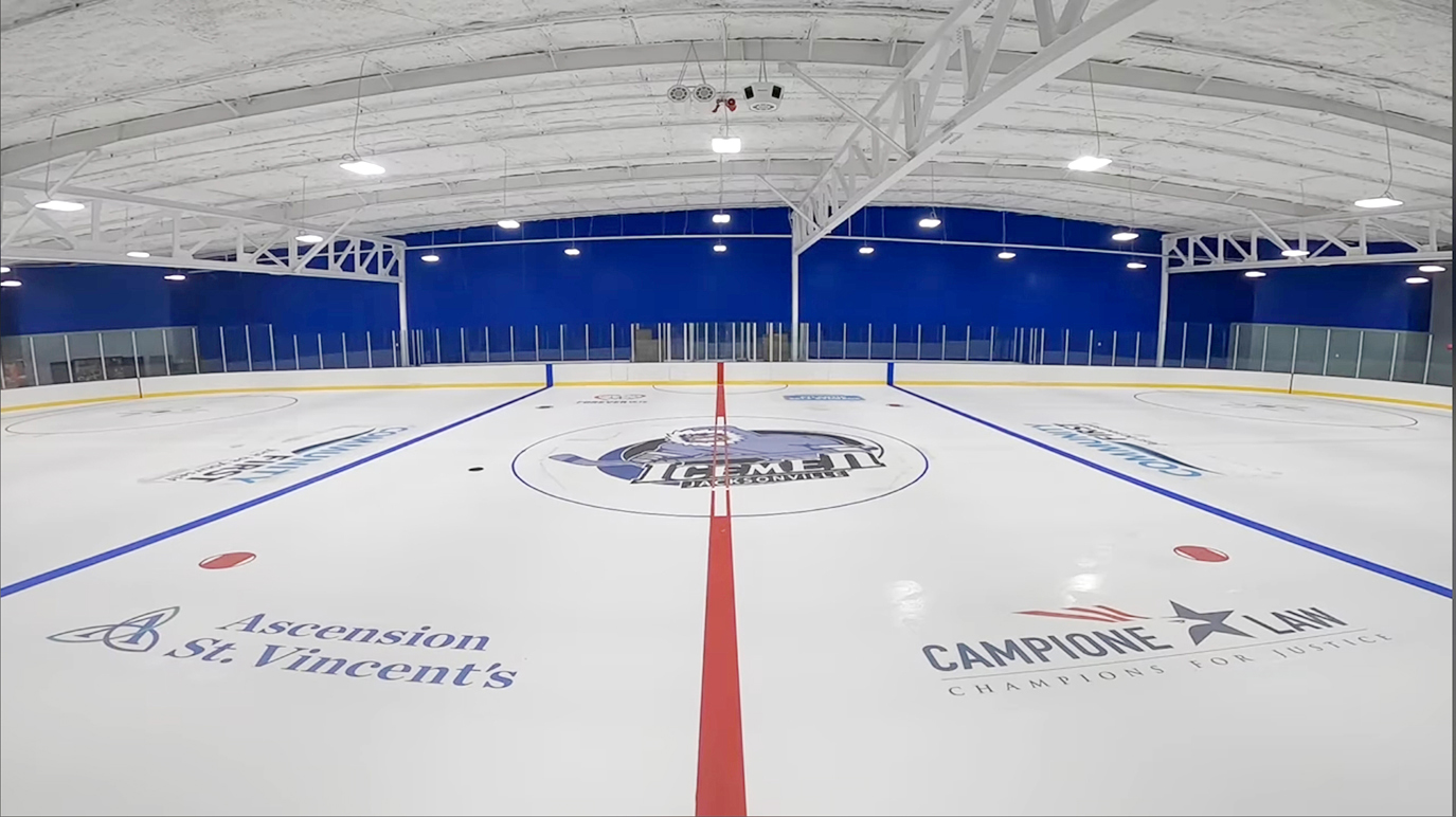 Wide angle view of Jacksonville Ice Rink