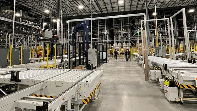 Industrial plant with boxes and machines for Dot's Food HQ