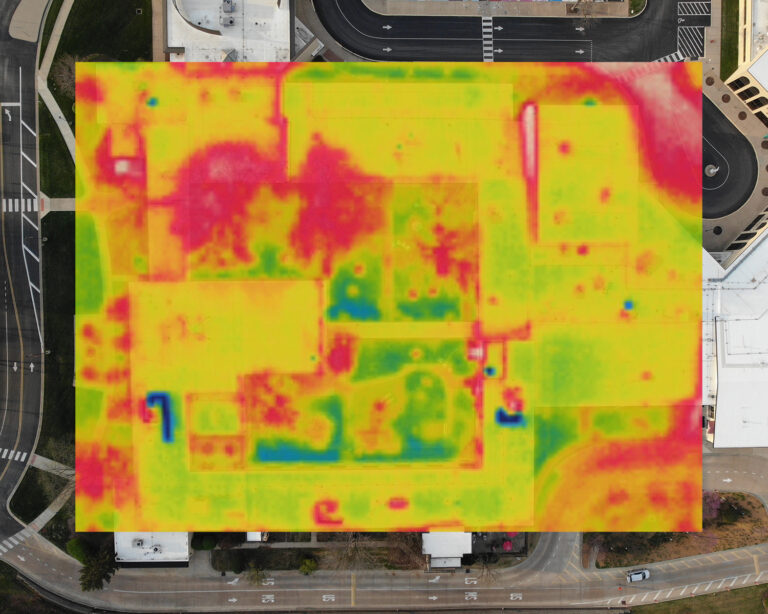 IR scan of Visitation Academy roof.